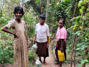 Watering the vegetable plots - Asokapura Farm