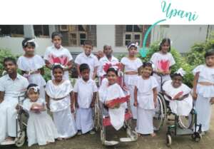 Upani and friends at Cotagala School