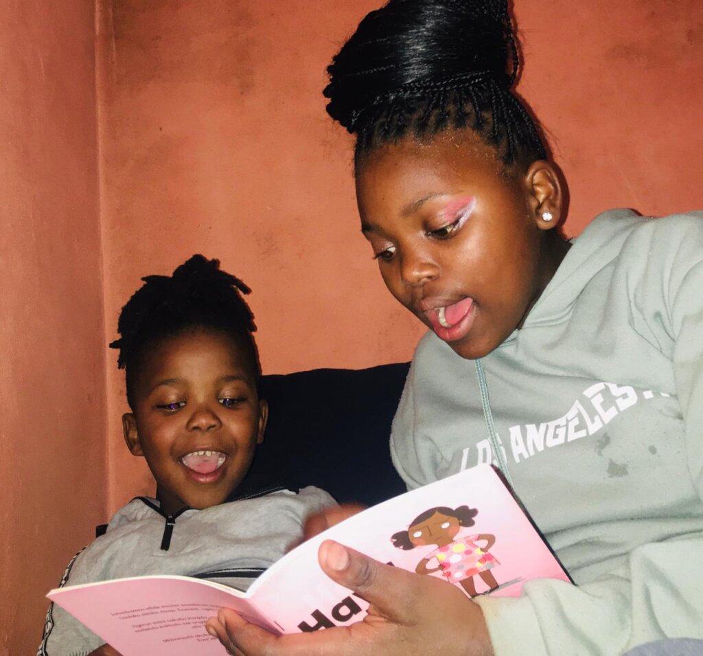Parent and child enjoying story time