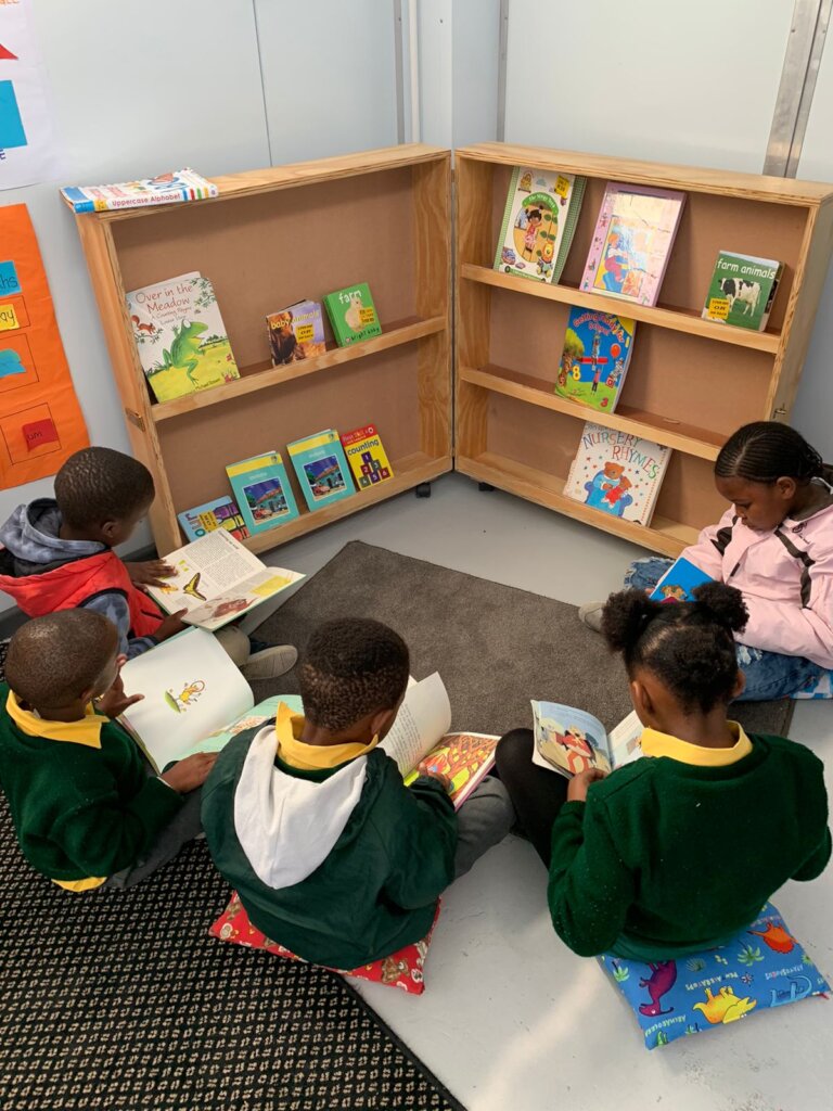 A book corner in each classroom