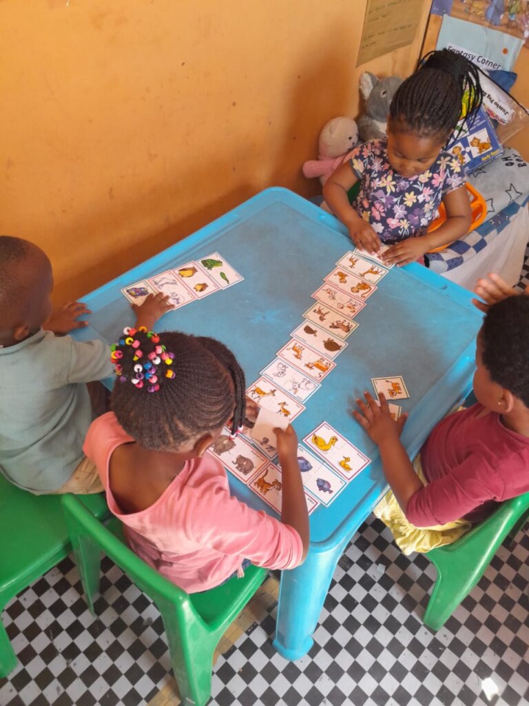 Children learning sequencing through games