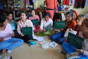 NFE girls at school, Sreynan in back