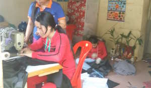 Sophea Sewing in a NFE Class!