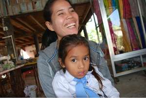 A happy Vannah and her 6-year-old daughter