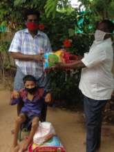 distributing relief items 2