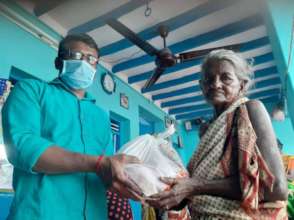 distributing relief items 3