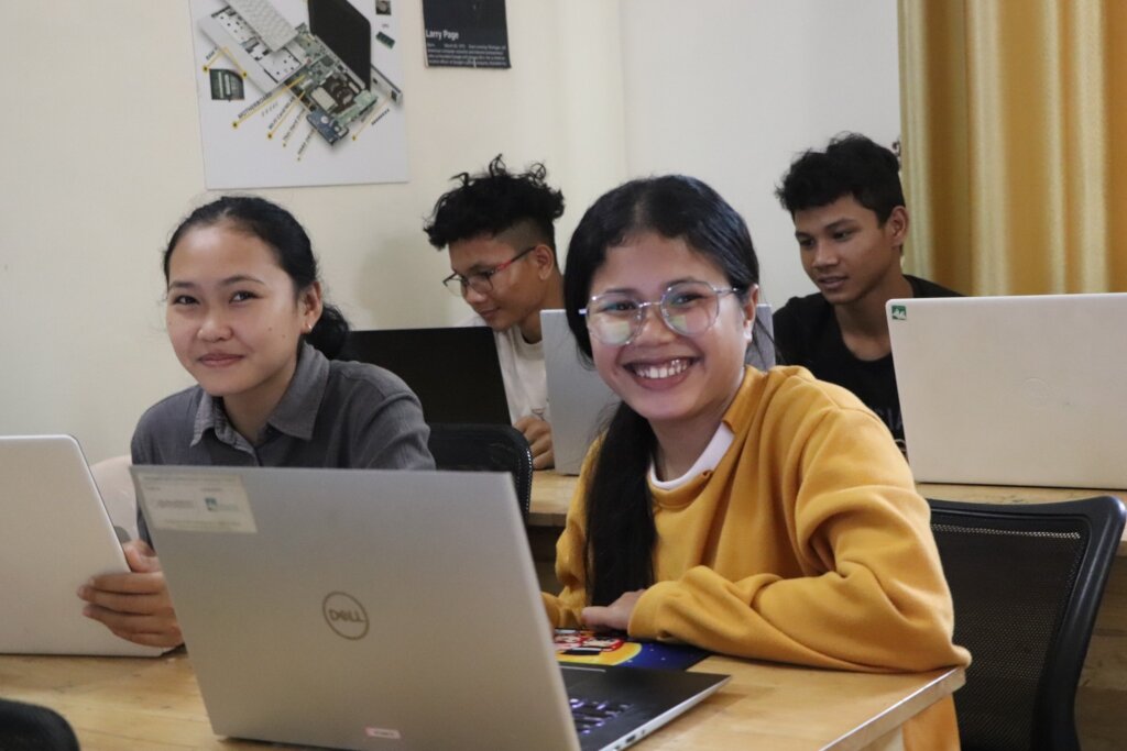 Students enjoying ICT Class at the Learning Center