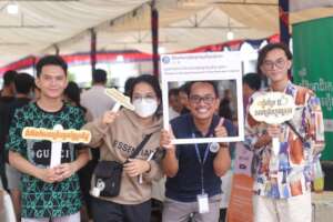 Participants in the entrepreneurs' exhibition