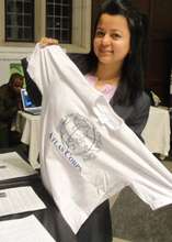 Pinky shows off her Atlas Corps pride.