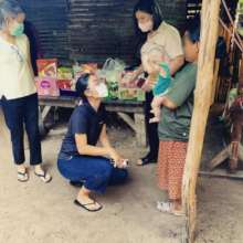 Making a formula delivery.