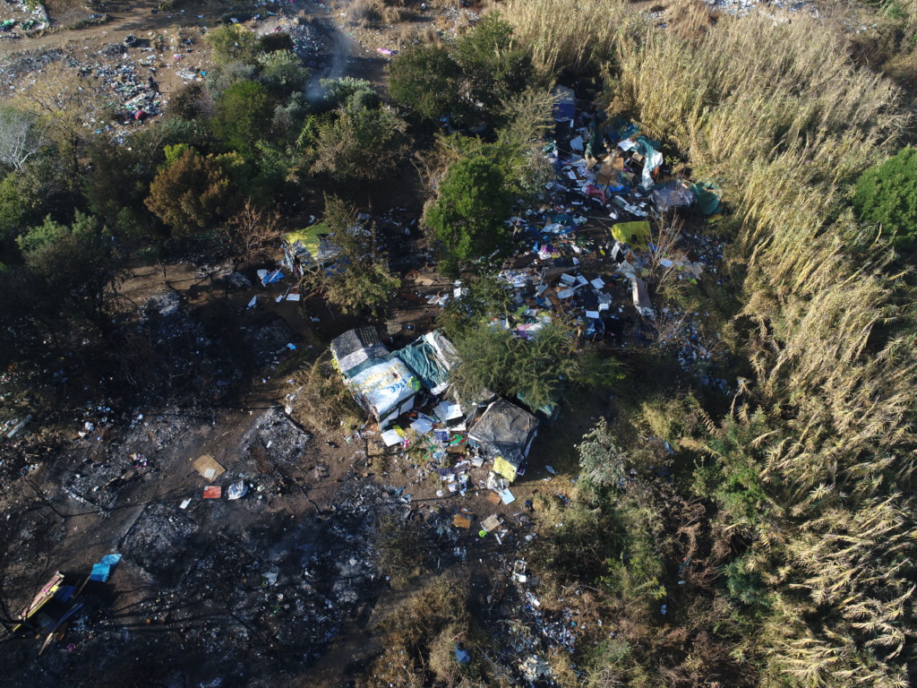 Drone footage of Malibongwe before cleanup