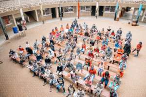 Mask Giveaway at a community children's home