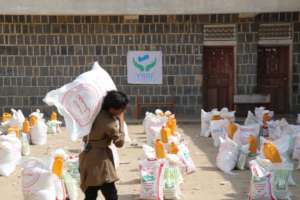 Food Basket Distribution in a mountainous Village