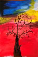 Carer's artwork from recent online Art Class!