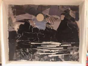 A carer's collage from online art class