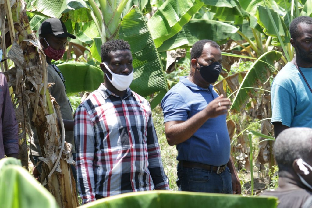Steve A. Mathieu, SAO COO visiting the farmers