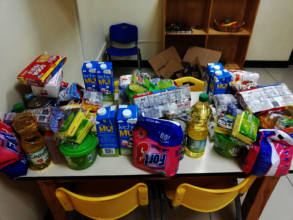 Food delivered to the families