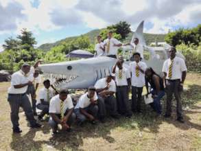 Local youth with the "sharkplaneo"