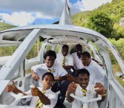 Local youth driving the "Sharkplaneo"