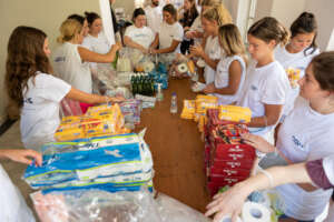 Preparing survival kits for distribution