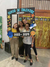 Happy teachers at the graduation in Oaxaca city