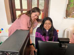 The alumni group visiting Chantiik NGO
