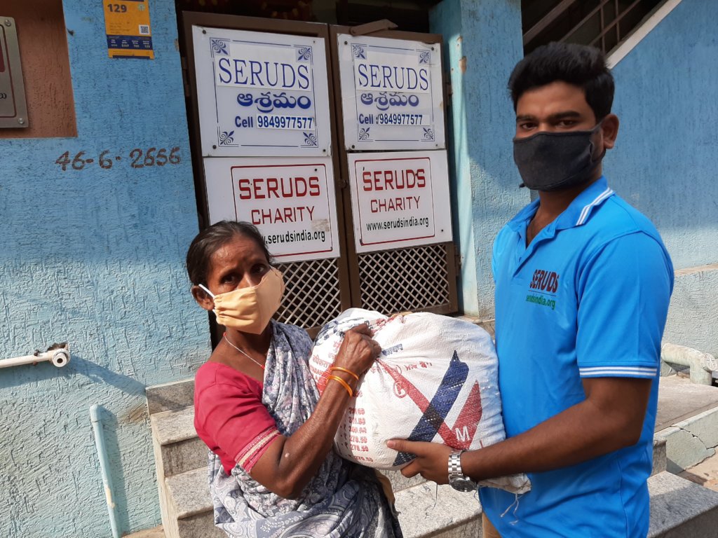 Donating food groceries for poor dailywage workers