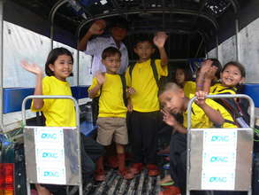 On the way their way to school