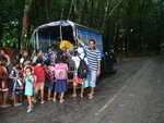 Children no their way home from school
