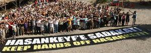 A demonstration on International Rivers Day