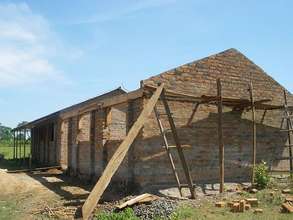 The new school building under construction