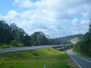 Eco-bridge: tall enough for crossing elephants.