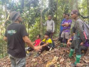 One of many training sessions in the forest
