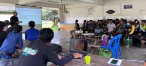 A theoretical training session led by the author