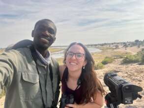 Rachel and EfA Research Officer, TT in the field.