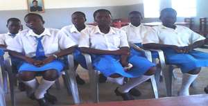 Students listening attentively