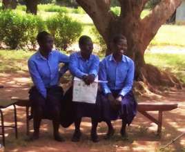 PTC students with their box of sanitory pads