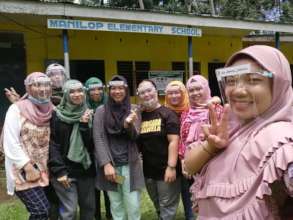 Teachers wearing face provided by AAI