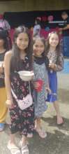 Christian children enjoy lunch in Davao area