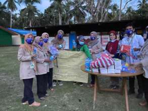 Each school receives hygiene, education materials