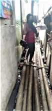 A bamboo bridge to cross