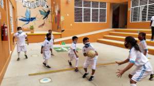 Soccer classes at Community Center