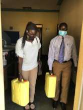 Delivering soap to Yumbe prison & health center