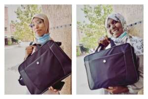 Khadija and Aziza very happy with their new tool!