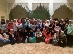 The whole group of students