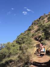 Participants practicing a Llama Trek circuit.