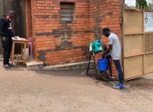 Handwashing at the gate