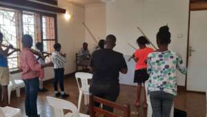 Holiday programme Violin Class in progress