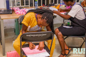 Incubatee working on a task