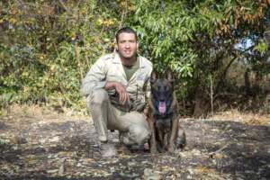 HeroDOG, Gizmo and her handler, Enrique.